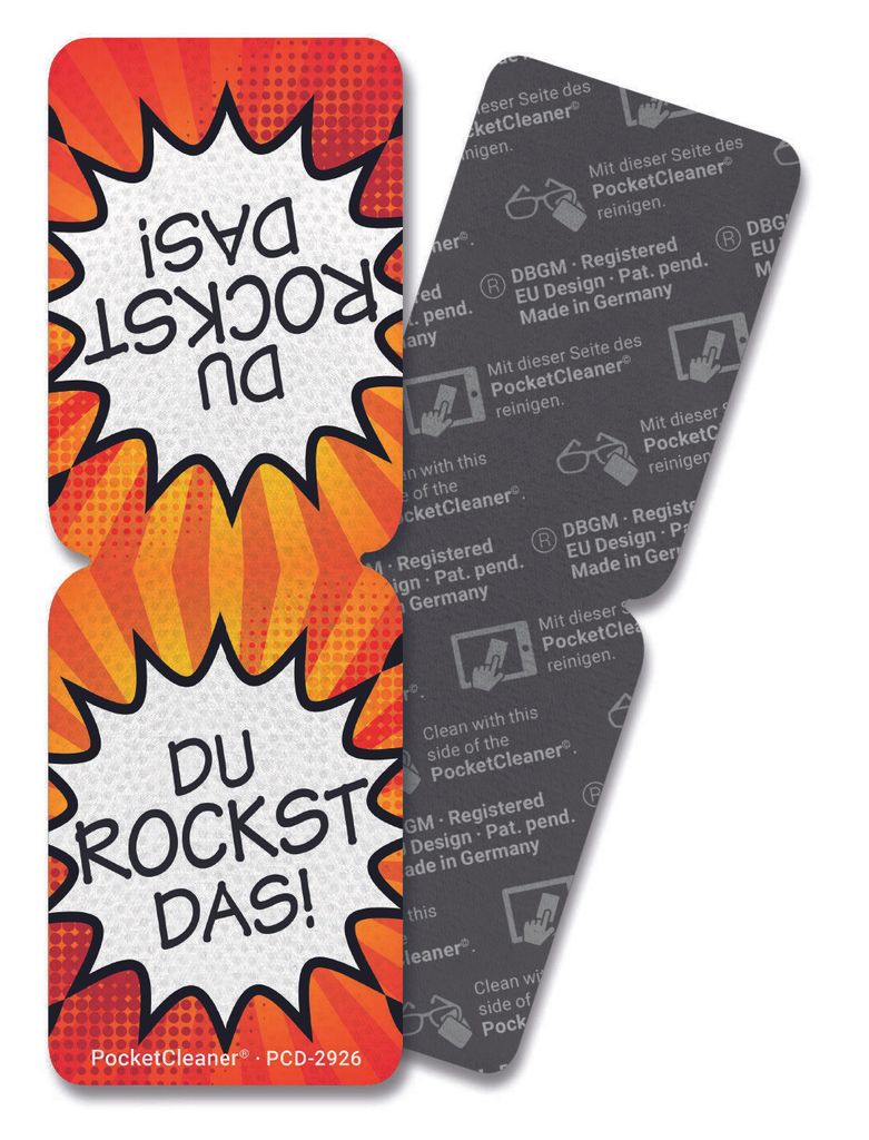 Pocket Cleaner Rot "Du rockst das" Produktbild 7