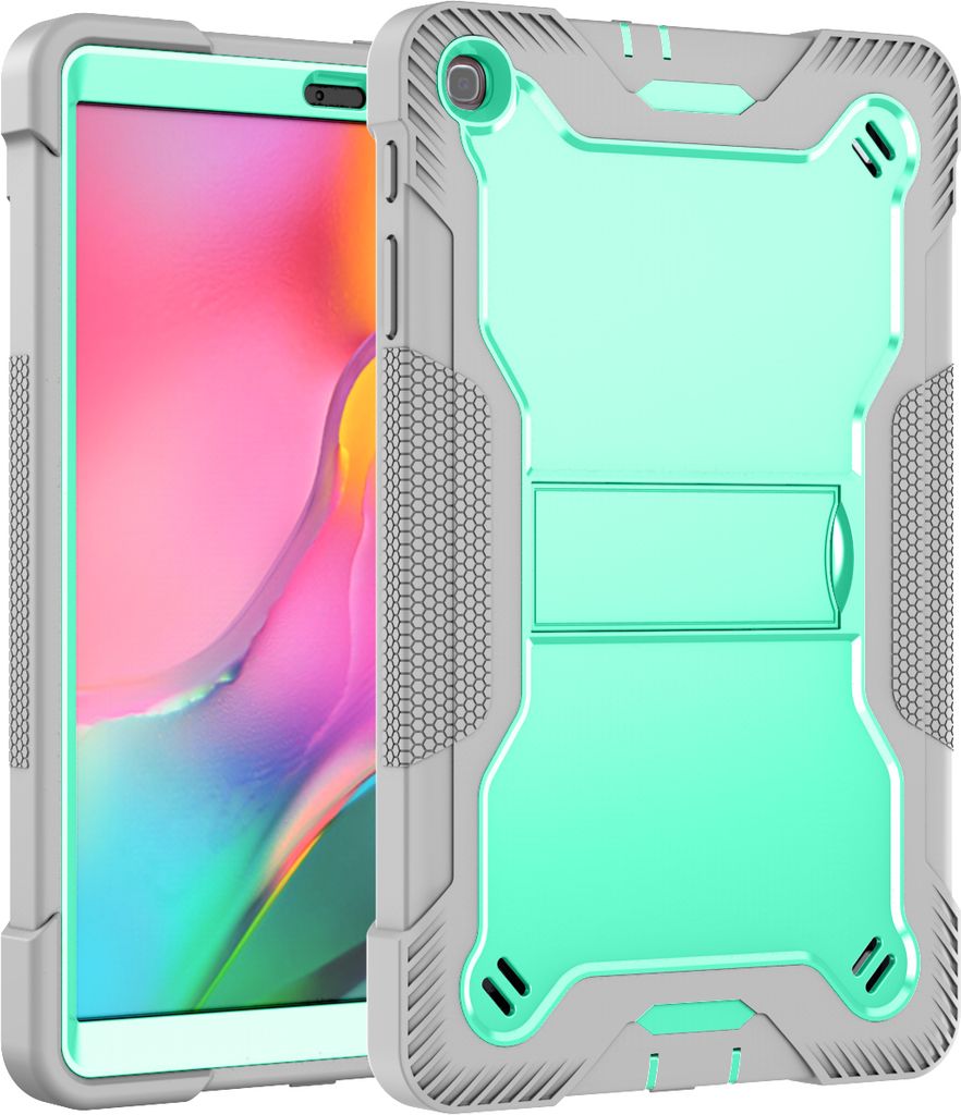 Schutzhülle für Samsung Galaxy Tab A 10.1 2019, 3 Schichten mit Ständer Strapazierfähig Hülle für Galaxy Tab A 10.1 Zoll Minze