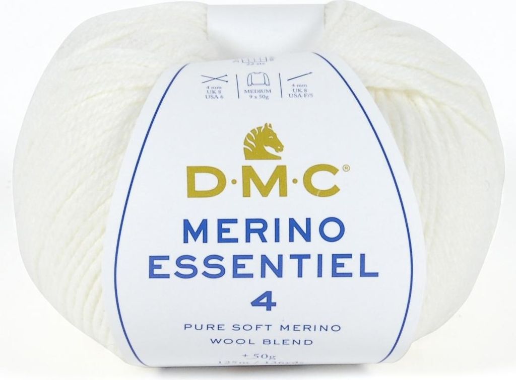 DMC Merino Essentiel-4 – hochwertiges Aran-Garn aus 50 % Wolle & 50 %.Polyacryl, 8149, (Farbe 850)