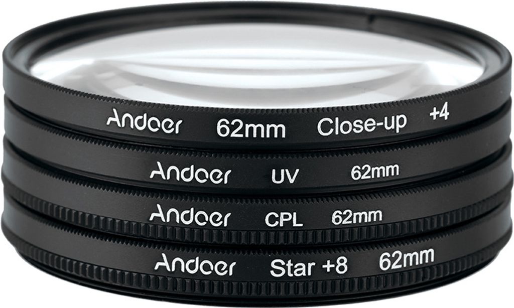 Andoer? 62mm UV + CPL + Close Up + 4 + Sterne 8-Punkt Produktbild 