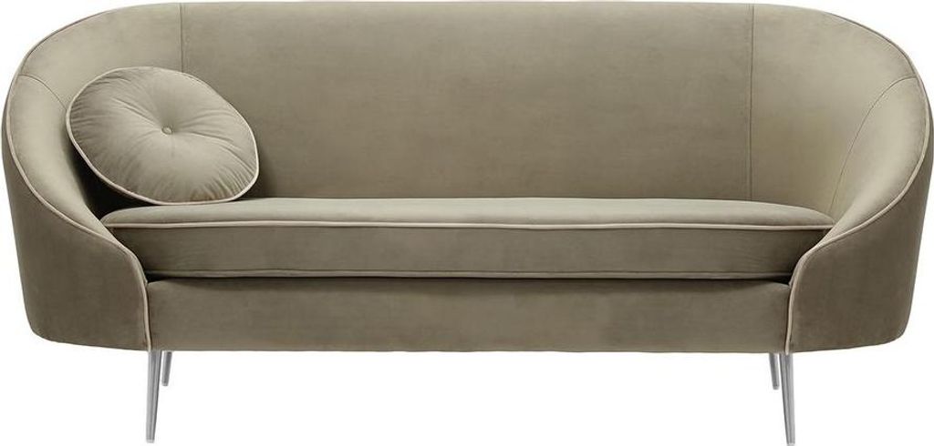 2,5-Sitzer Sofa Kooper-Velluto 3-Contrast piping-chrome metal