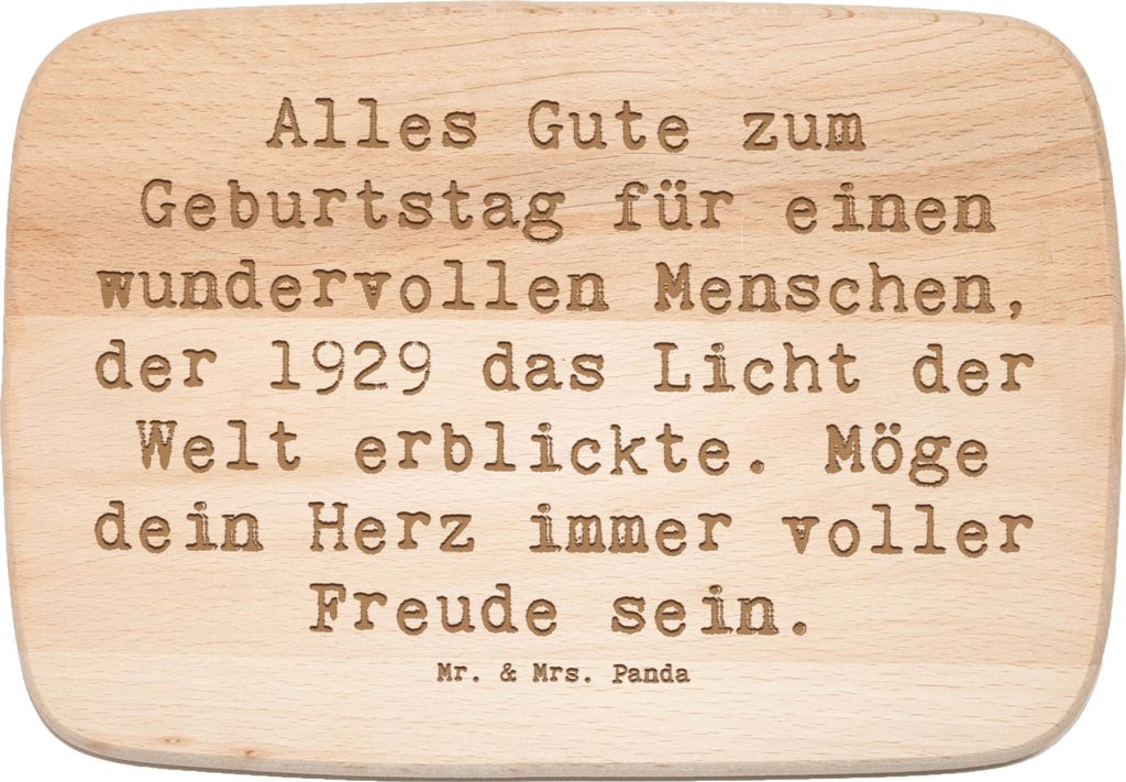 Mr. & Mrs. Panda Schneidebrett Spruch 1929 Geburtstag - Transparent - Geschenk, Alter, Glückwunsch, Geburtstagsgeschenk, besondere Lebensgeschicht...