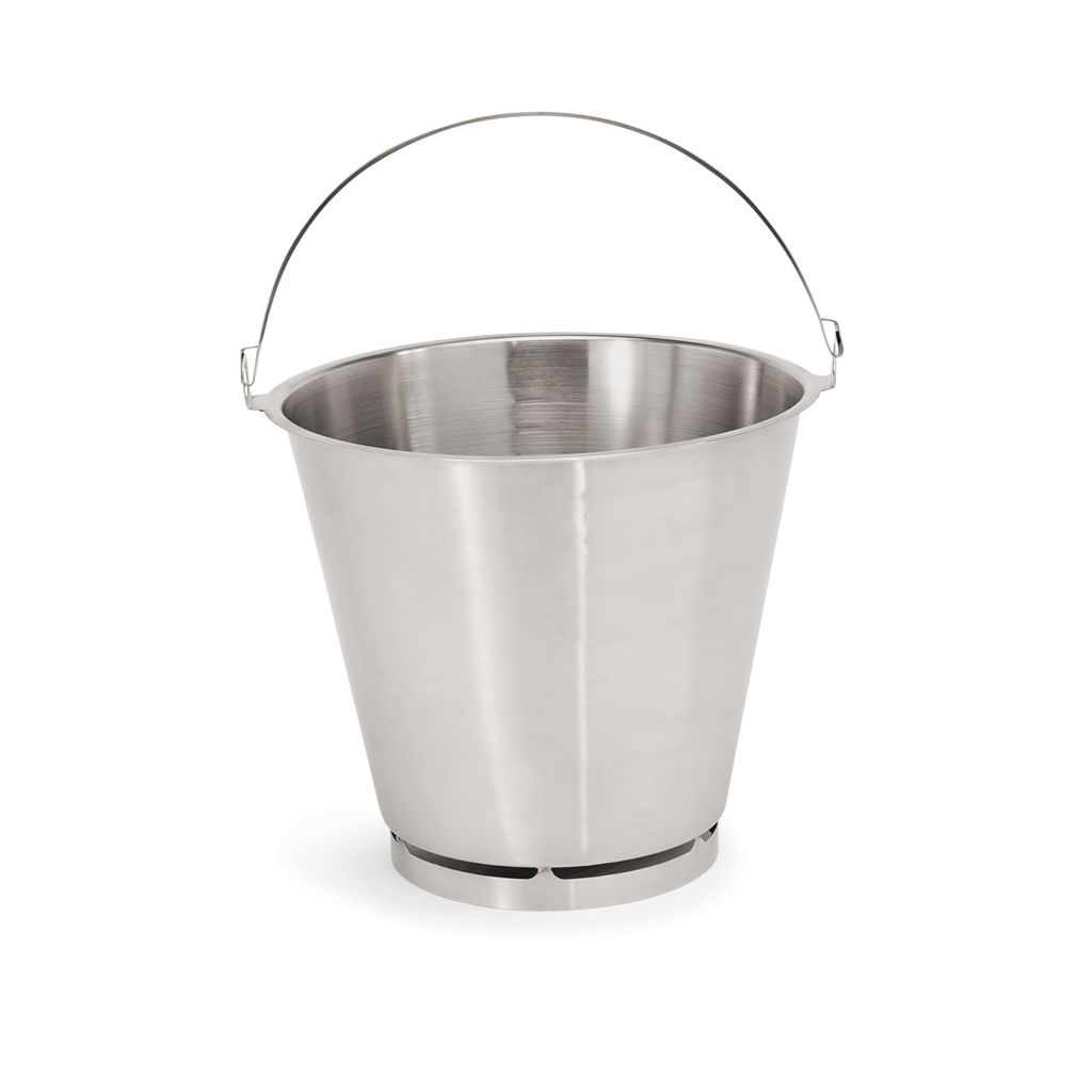 Eimer 15 L Chromnickelstahl, silber