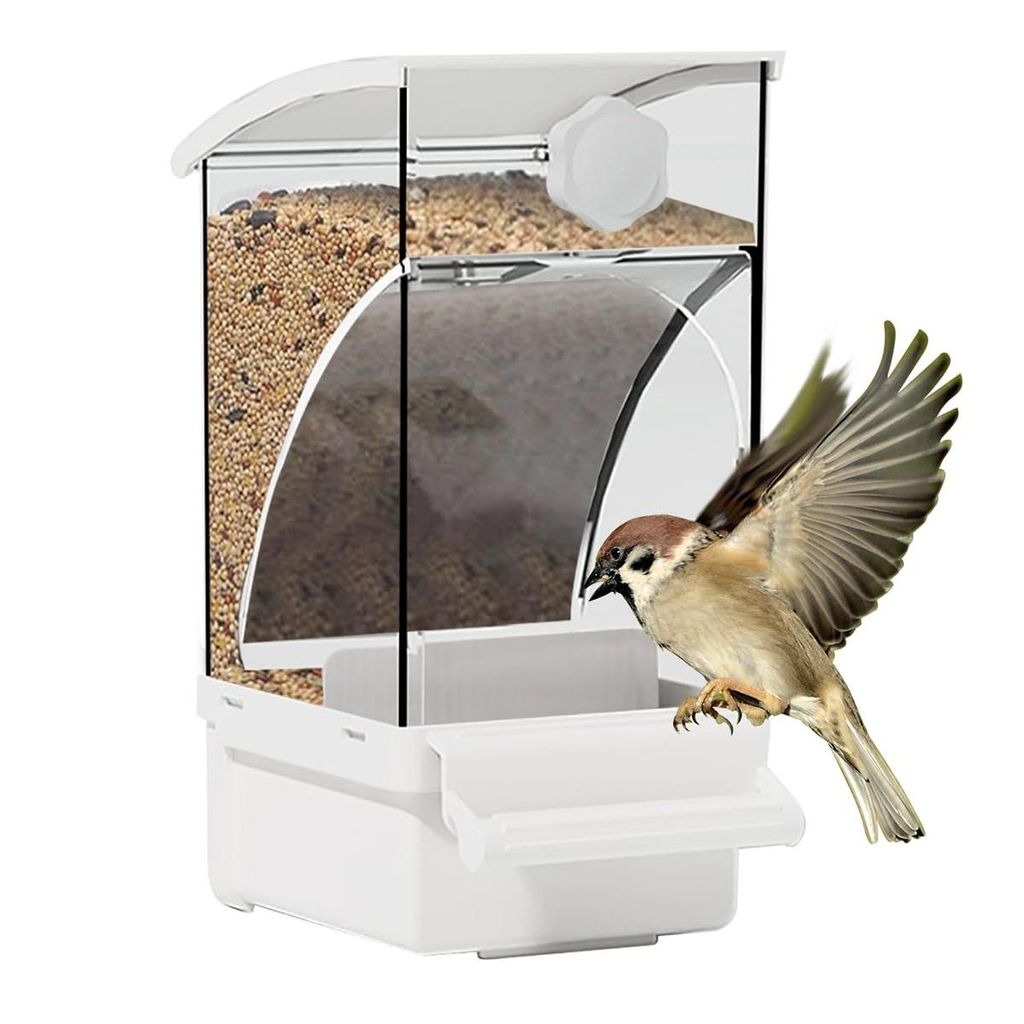 Weißer automatischer Vogelspender – geeignet für Produktbild 