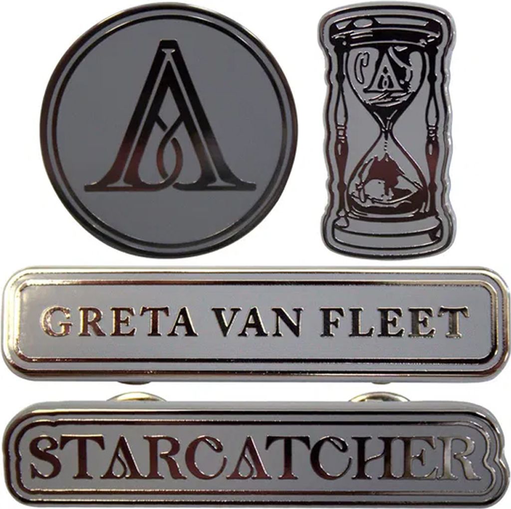 Greta Van Fleet - Abzeichen "Starcatcher" 4er-Pack - Vernickelt, Zink-Legierung, Messing RO12317 (Einheitsgröße) (Silber)