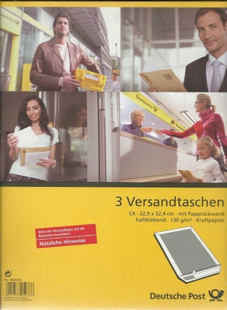 Deutsche Post 3 C4 Versandtaschen / Umschläge braun Produktbild 