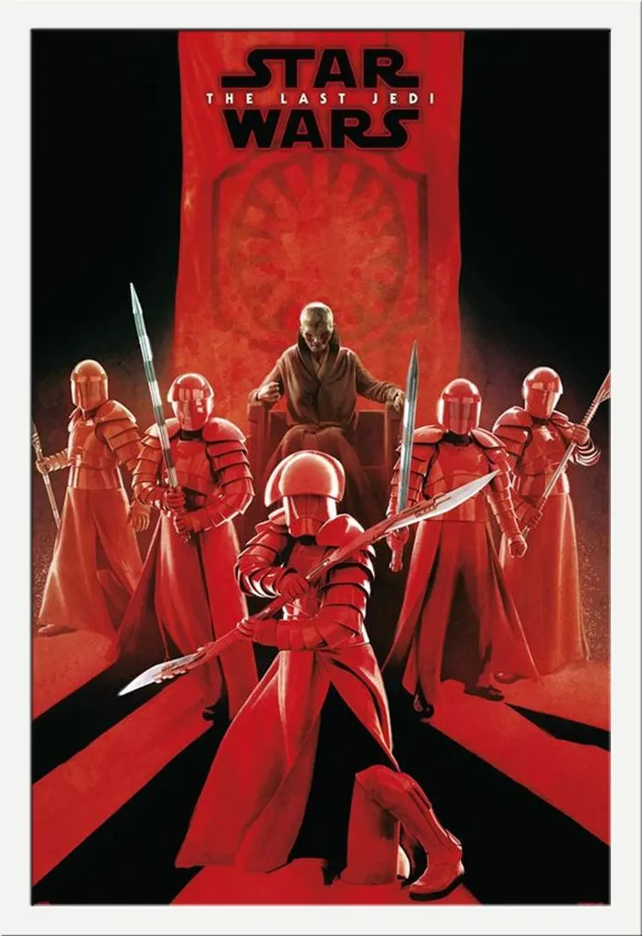 Poster Star Wars EP8 Dark Side 61x91,5 cm Cornice Bianca Shinsuke MDF