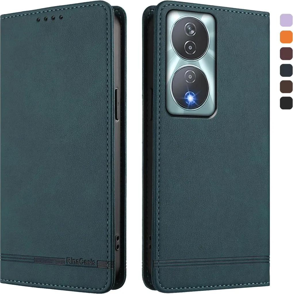 Custodia Portafoglio In Pelle PU Con Magnete Per Honor 60 - Blu, Con Slot Per Carte E Supporto Video - 3