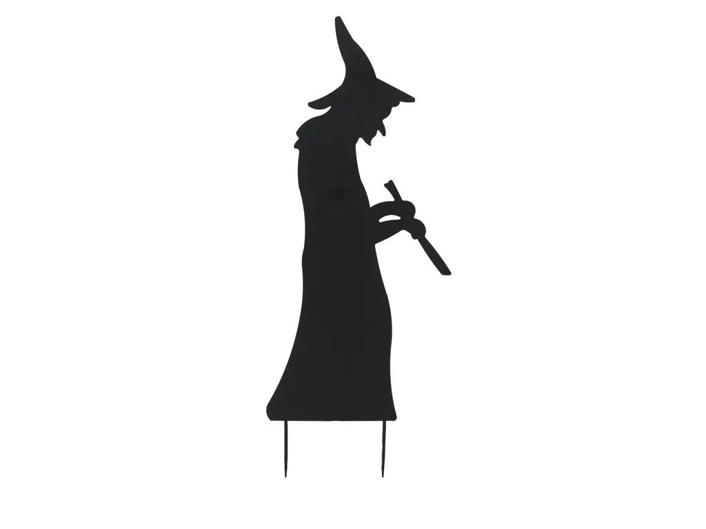 Silhouette de Sorcière pour Déco Extérieure Halloween - Métal 110 cm