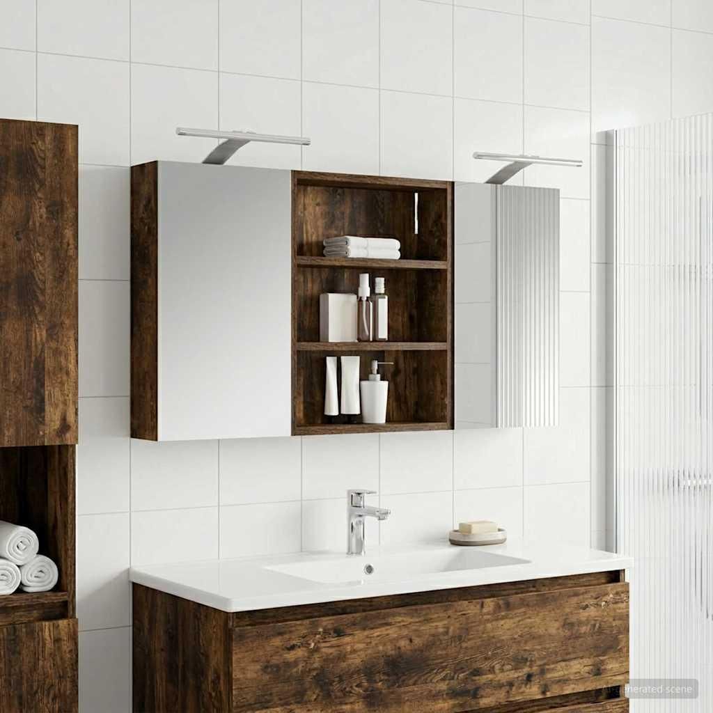 Maison Exclusive - Badezimmerschrank-Set 3 pcs 100 x 10,5 x 50 cm Holzwerkstoff