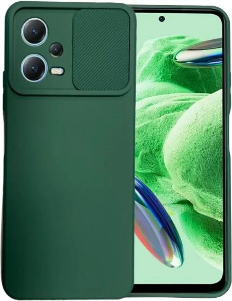 CamShield Cover in silicone morbido per Xiaomi Redmi Note 12 5G verde scuro