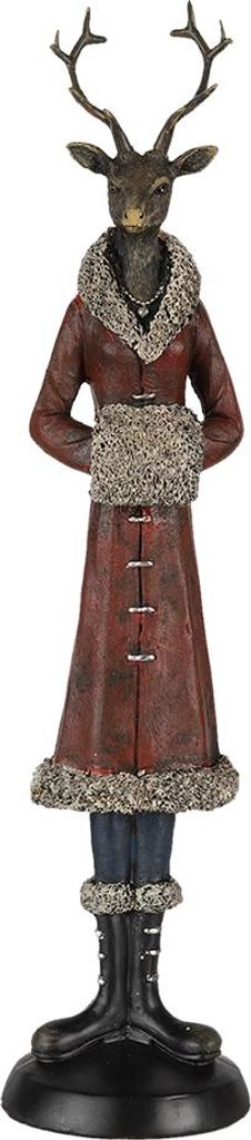 Figurina di cervo Clayre & Eef 8x8x35 cm in poliresina Immagine del prodotto 
