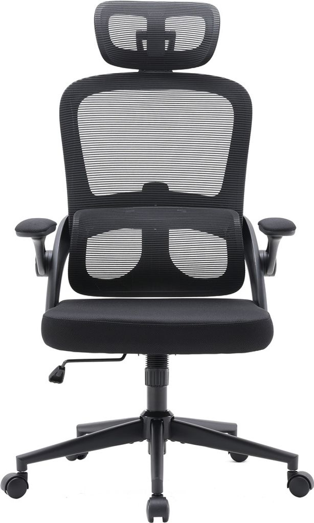 Sihoo Profi Bürostuhl MC102C-M101 Ergonomischer Schreibtischstuhl mit Armlehnen (höhenverstellbar) Netzstoff Schwarz Drehstuhl für Büro, Zuhause