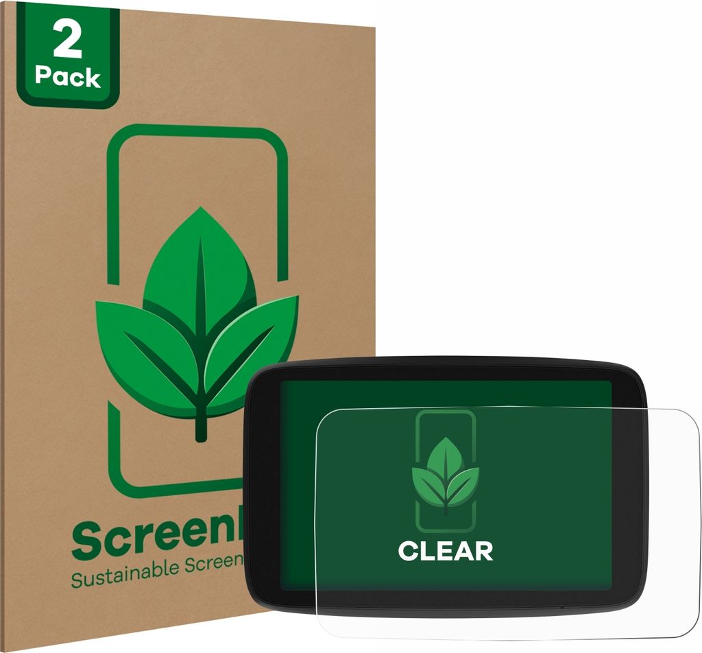 2x ScreenLeaf Schutzfolie für TomTom Go Navigator 6 PKW-Navigationsgerät nachhaltiger Displayschutz Display Schutz Folie Klar Transparent