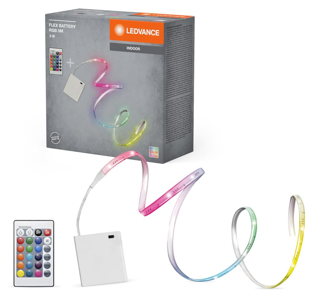 LEDVANCE FLEX LED-Lichtstreifen 5m RGB Akku dimmbar Produktbild 