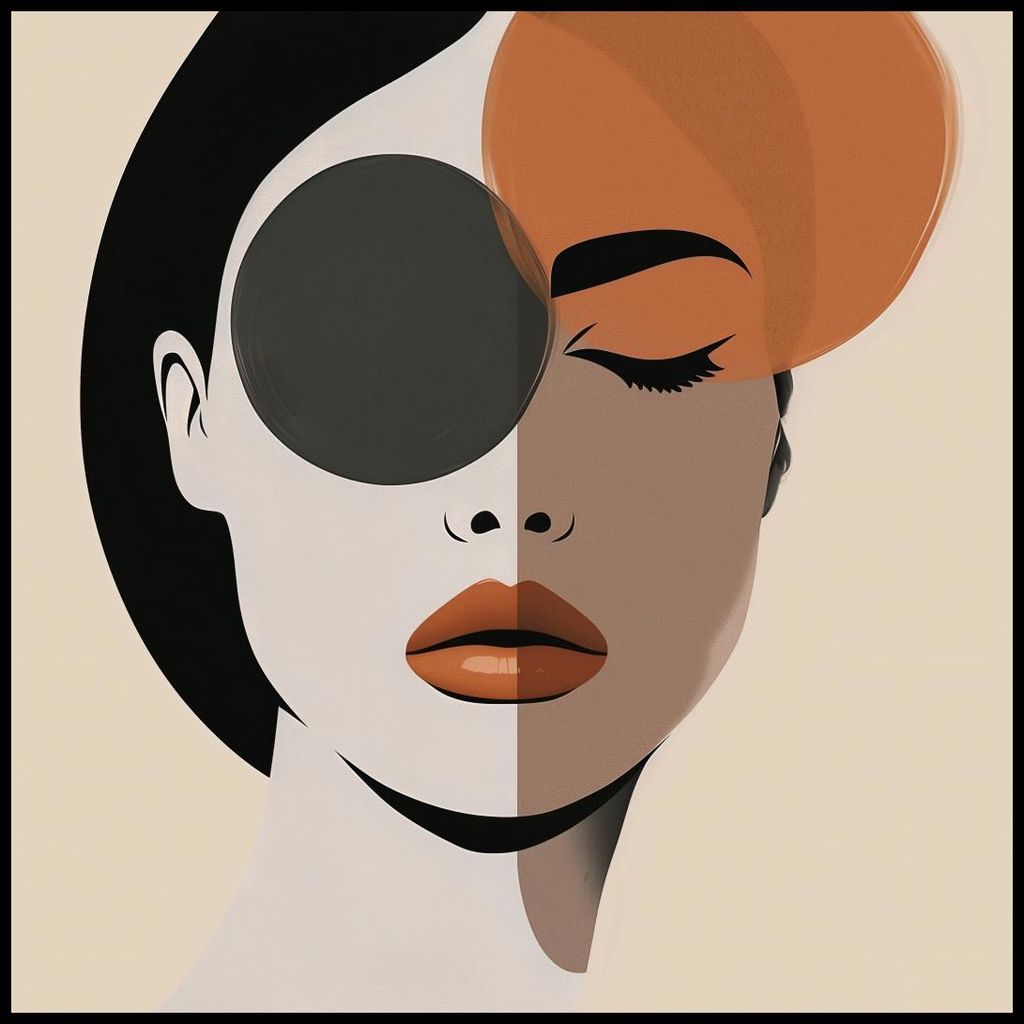 Plakat 90x90cm Zwei Seiten der Schönheit