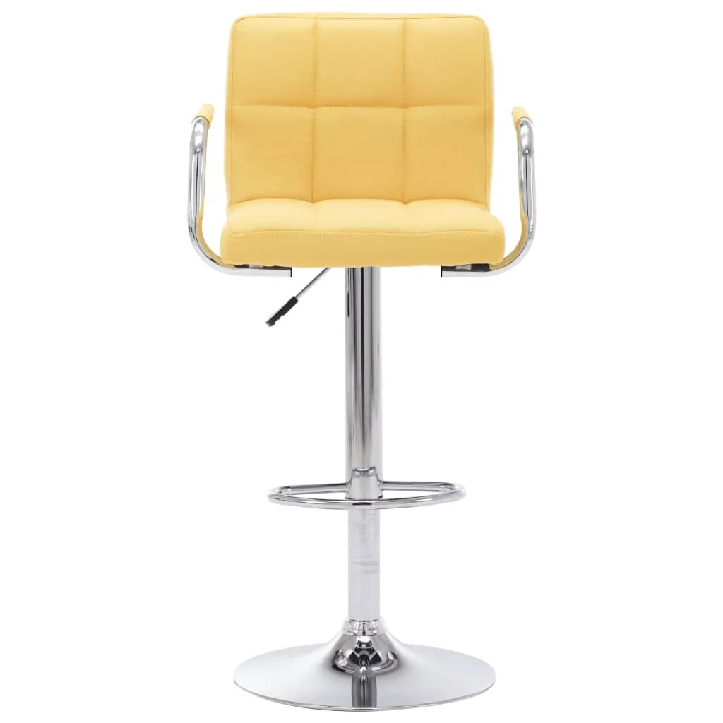 Sgabello da Bar vidaXL in Tessuto Giallo: Comfort Ergonomico per Casa