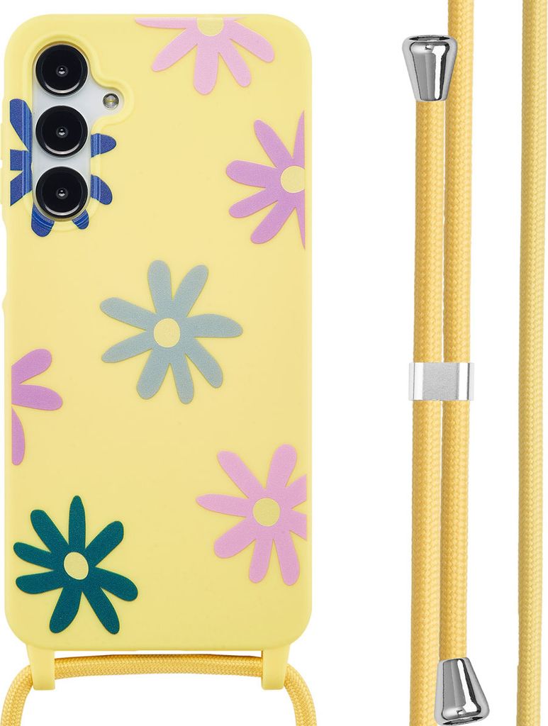 imoshion SilikonHülle design mit Band Samsung Galaxy A16 - Yellow Flower Distance