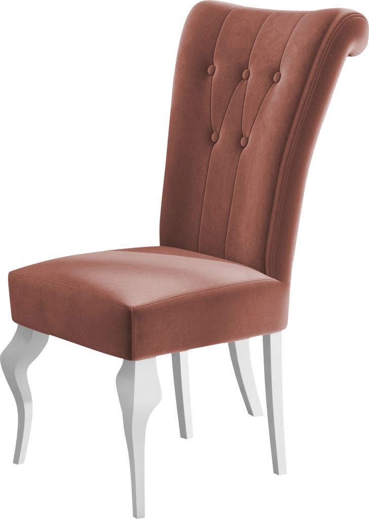 MIRJAN24 Polsterstuhl Bonito, Esszimmerstuhl aus Buchenholz, 52x70x100 cm, 1-Stück (Farbe: Magic Velvet 2258, Holzfarbe: Weiß)