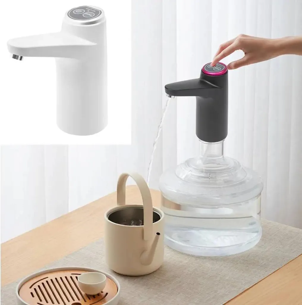 Distributeur d'eau électrique USB blanc avec bouton tactile 1,2L - 5