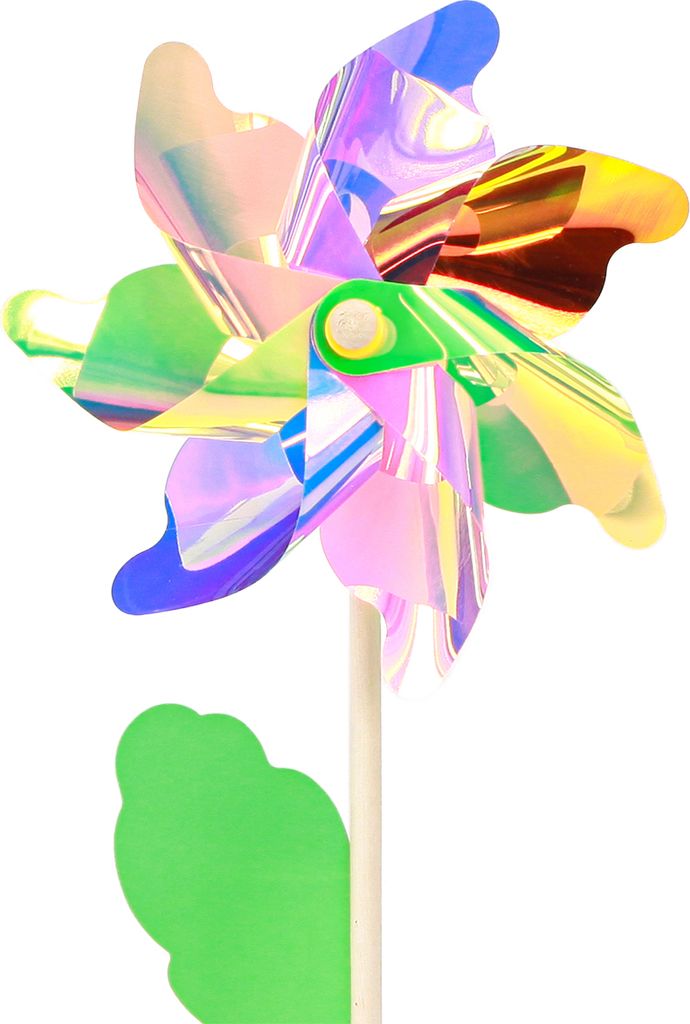 Windrad Blume Garten Dekoration Irisierende Farben Ø24cm 2St