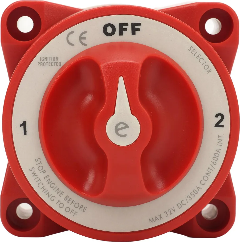 Sélecteur de batterie 350A à 3 boulons, sectionneur rotatif 32V robuste