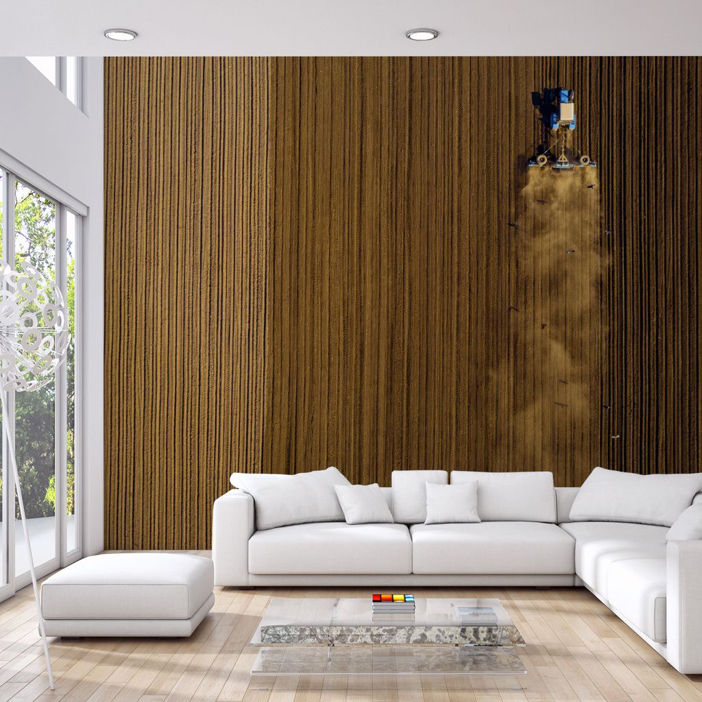 Muralo XXL Vlies FOTOTAPETE Aussicht VOGELPERSPEKTIVE auf Feld 3D Effekt (B) 208 cm x (H) 146 cm Tapete Wandtapete WOHNZIMMER SCHLAFZIMMER 4596