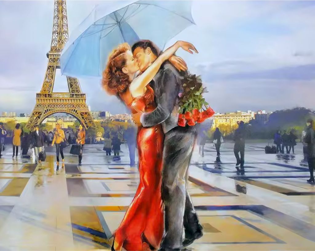 Malerei BY NUMBERS MIT RAHMEN Bilder für die Malerei - Paar 50x40 cm