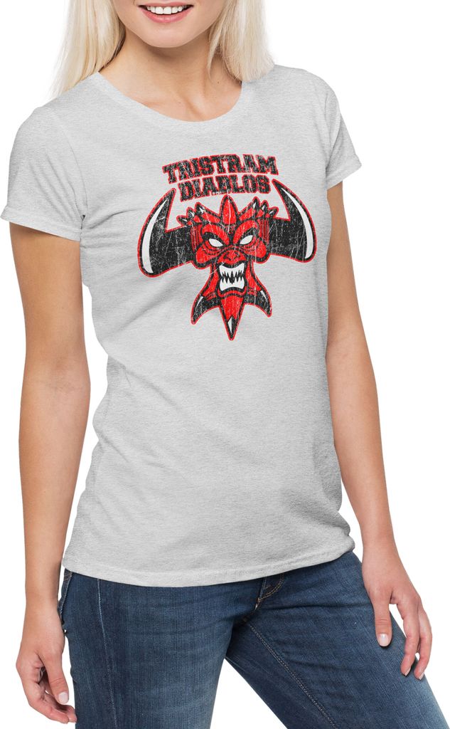 Urban Backwoods Tristram Diablos, Damen T-Shirt, Farbe: Hellgrau, Größe: S