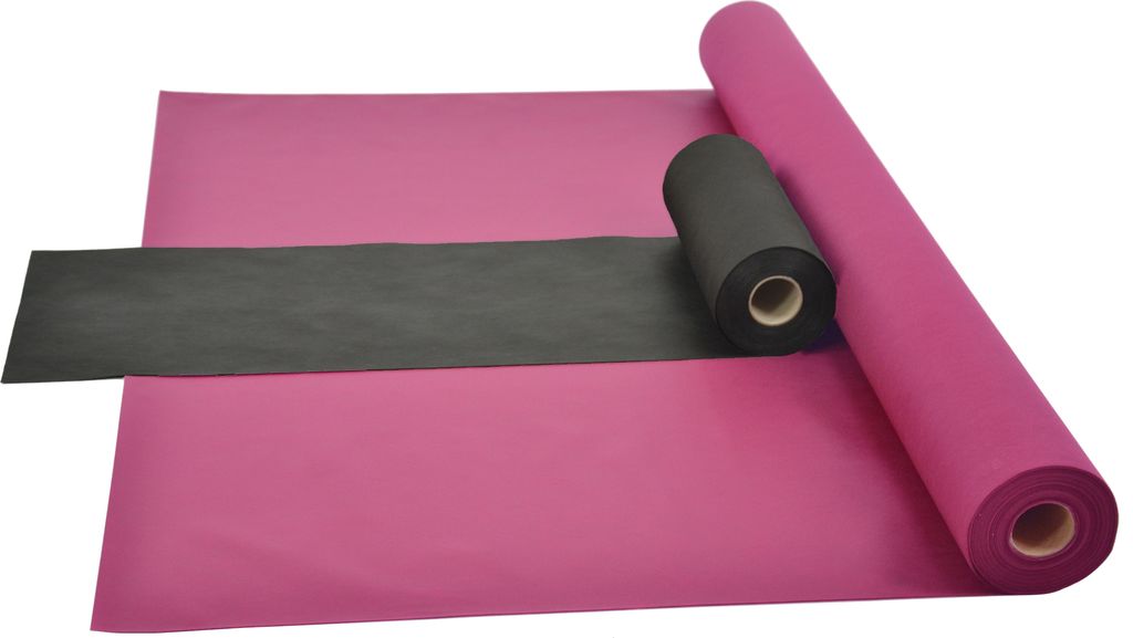 Sensalux Kombi-Set 1 Tischdeckenrolle 1m x 25m beere + Tischläufer 30cm schwarz