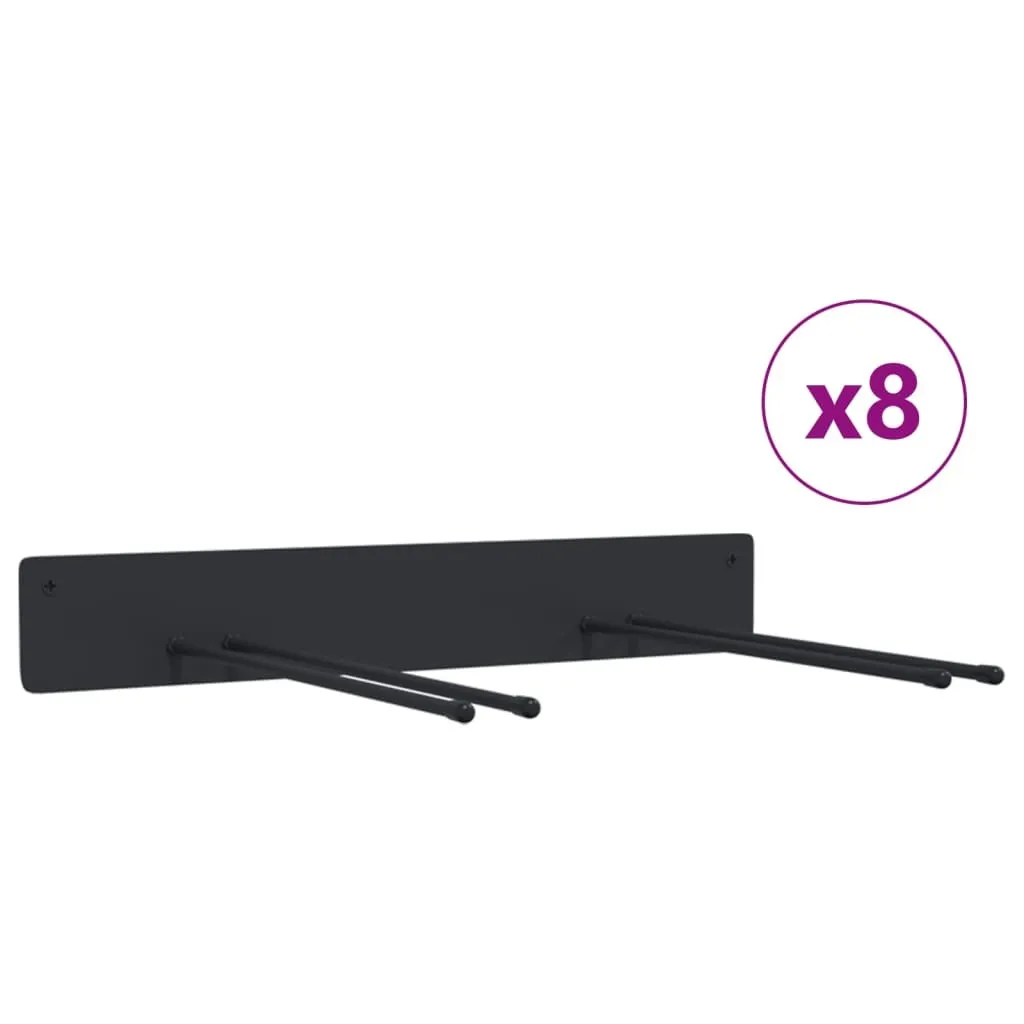 Support d'appareils en Acier Noir Haute Résistance Set de 8 Pièces