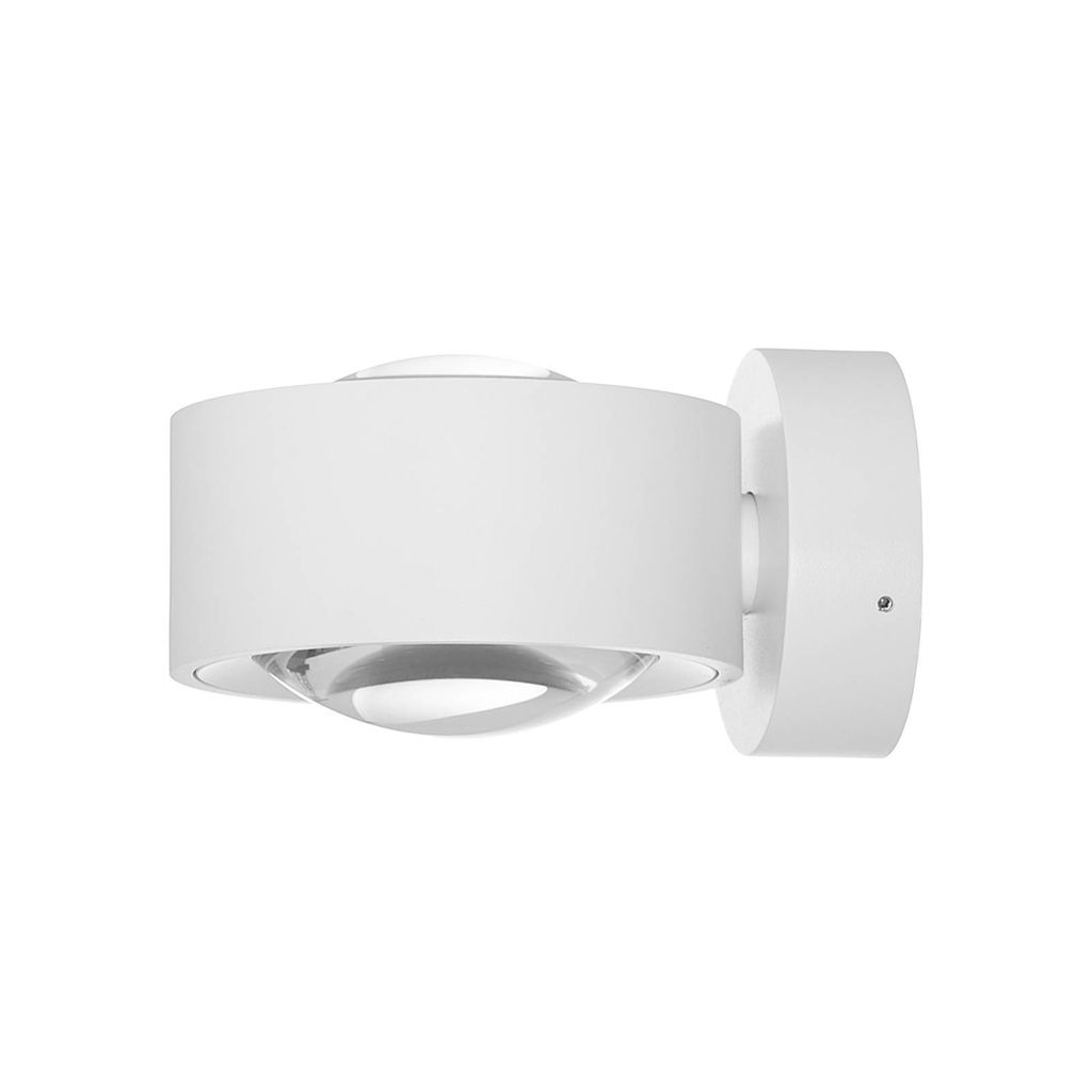 Arcchio LED-Wandleuchte Rotari, Linse, up/down, weiß, Metall