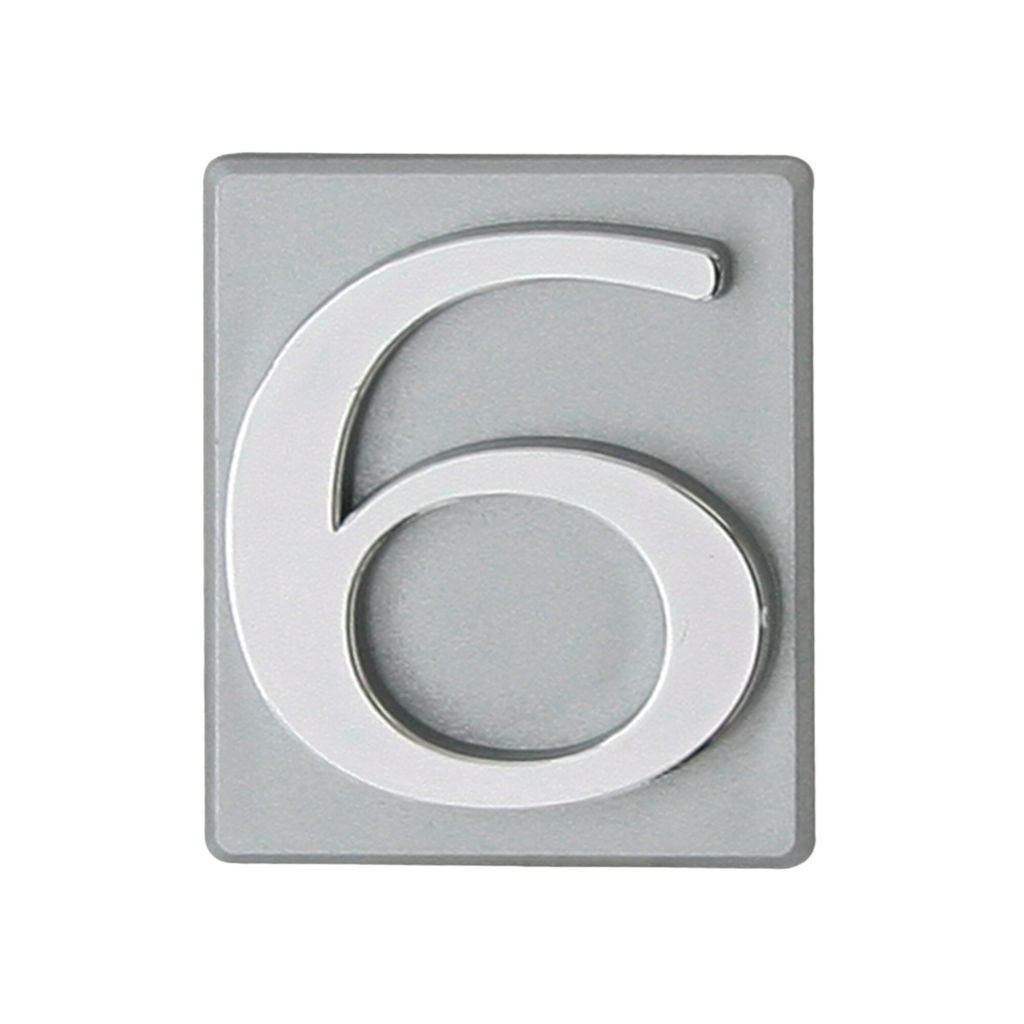 DOMINO Hausnummer Briefkasten Selbstklebend – 6 | 3D Türnummer Adressnummern Aufkleber | Hausnummern Klebend | Klebezahlen Wetterfest | Zahlen z...