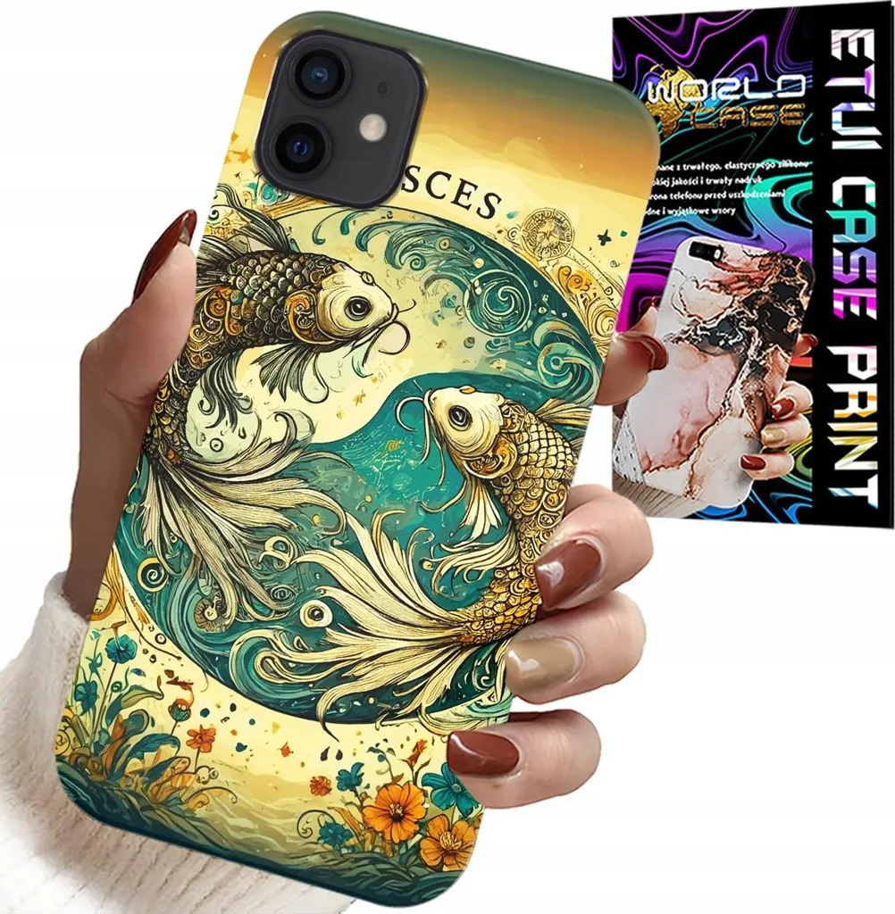 iPhone 12 Mini Cover Pesci Astronomia - Magia in Lamina Oro