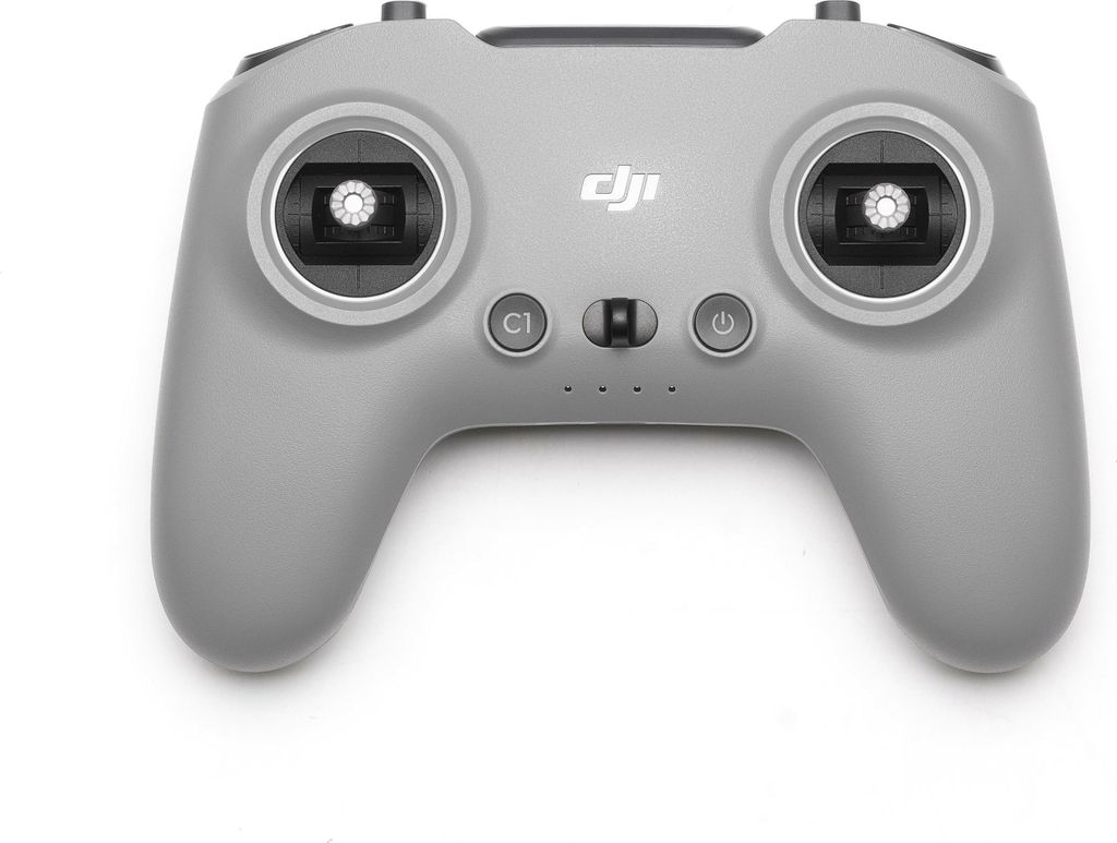 A gray DJI remote controller is shown against a white background.
