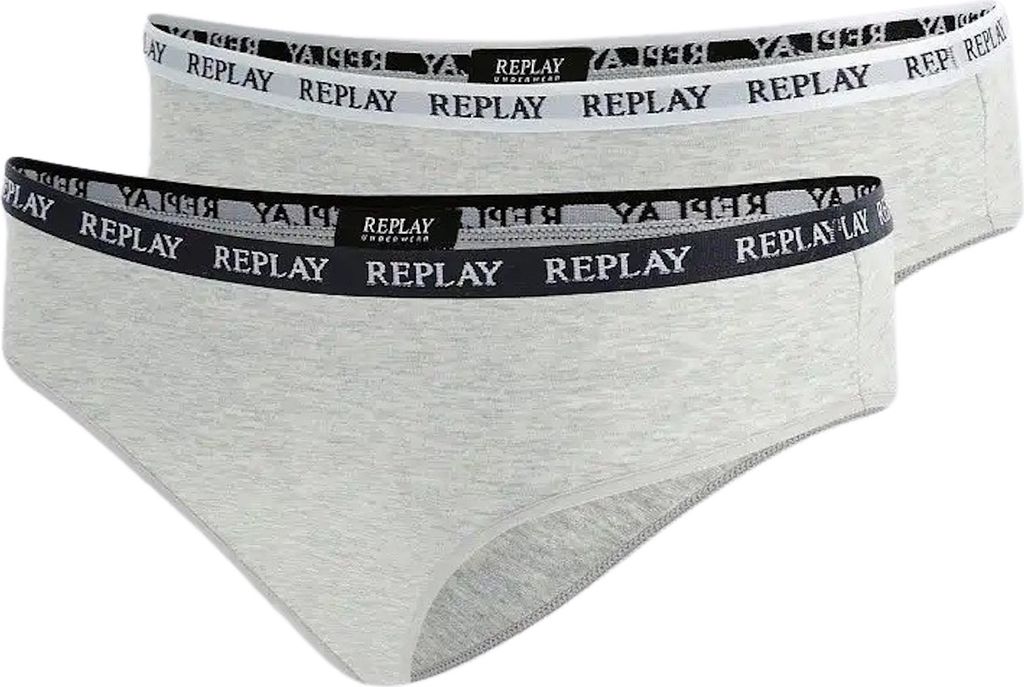 Replay Unterhose Damen-Slip mit Logo-Bund 2er Pack