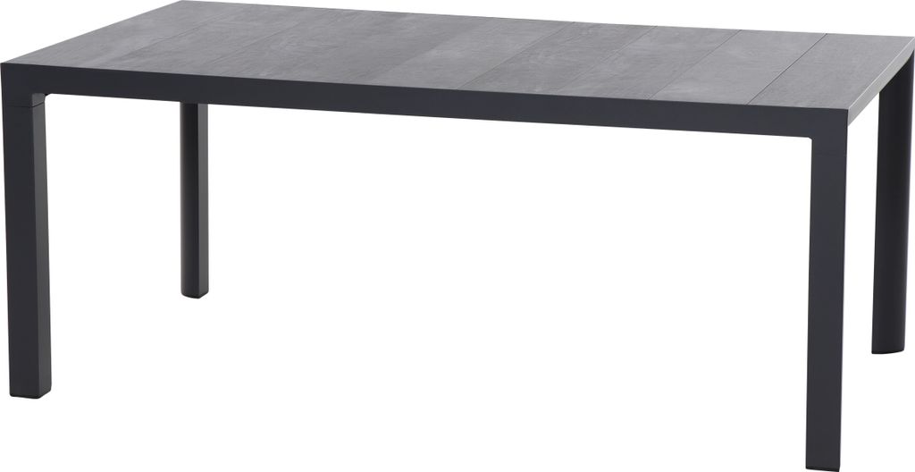 Siena Garden Silva Dining Tisch 180x100 cm – Aluminium (matt anthrazit) & Keramikplatte (wood grey)