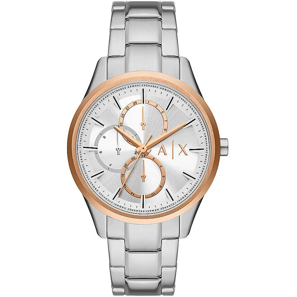 Armani Exchange Orologio AX1870 Acciaio Argento Oro Rosa Uomo
