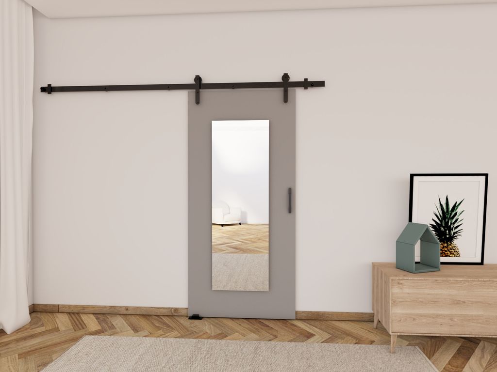MINIO Schiebetüren LIFT I 96 cm Zimmertüren | Grau
