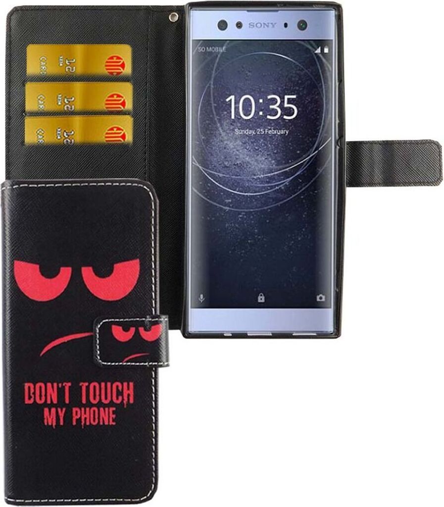 Handyhülle Tasche für Handy Sony Xperia XA2 Ultra Dont Touch My Phone Rot