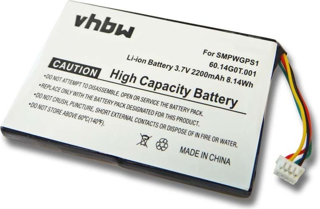 vhbw Akku kompatibel mit Magellan Maestro 4370 GPS Navigation Navi (2200 mAh, 3,7 V, Li-Ion)