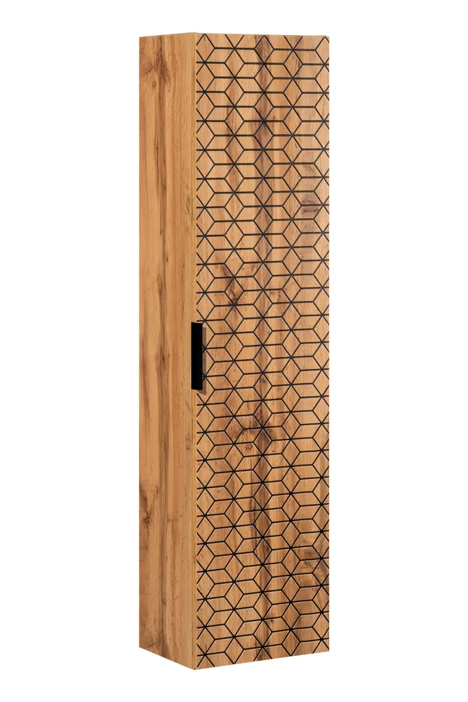 Meuble Colonne Salle de Bain 140 cm : Rangez tout en Chêne et Gris !