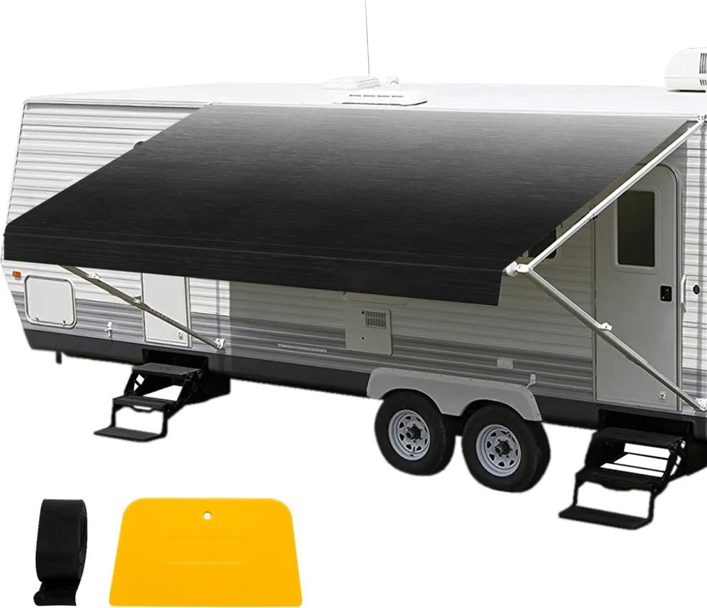 Tissu pour store camping-car résistant UV et intempéries anthracite