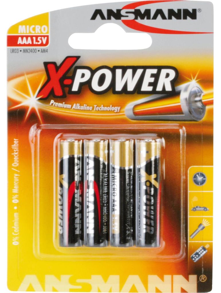 Ansmann XPower - 400 mAh - Alkali - 1.5 V Gleichstrom - 4 Image du produit 