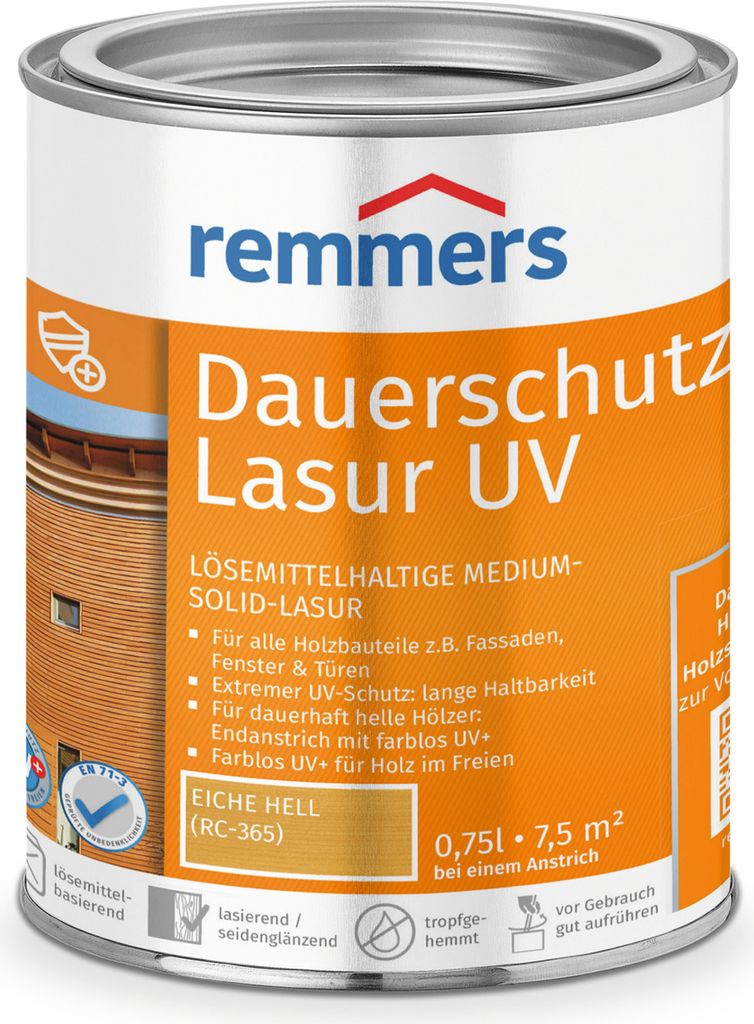 Remmers Dauerschutz-Lasur UV eiche hell (RC-365) 0,75 l, Produktbild 