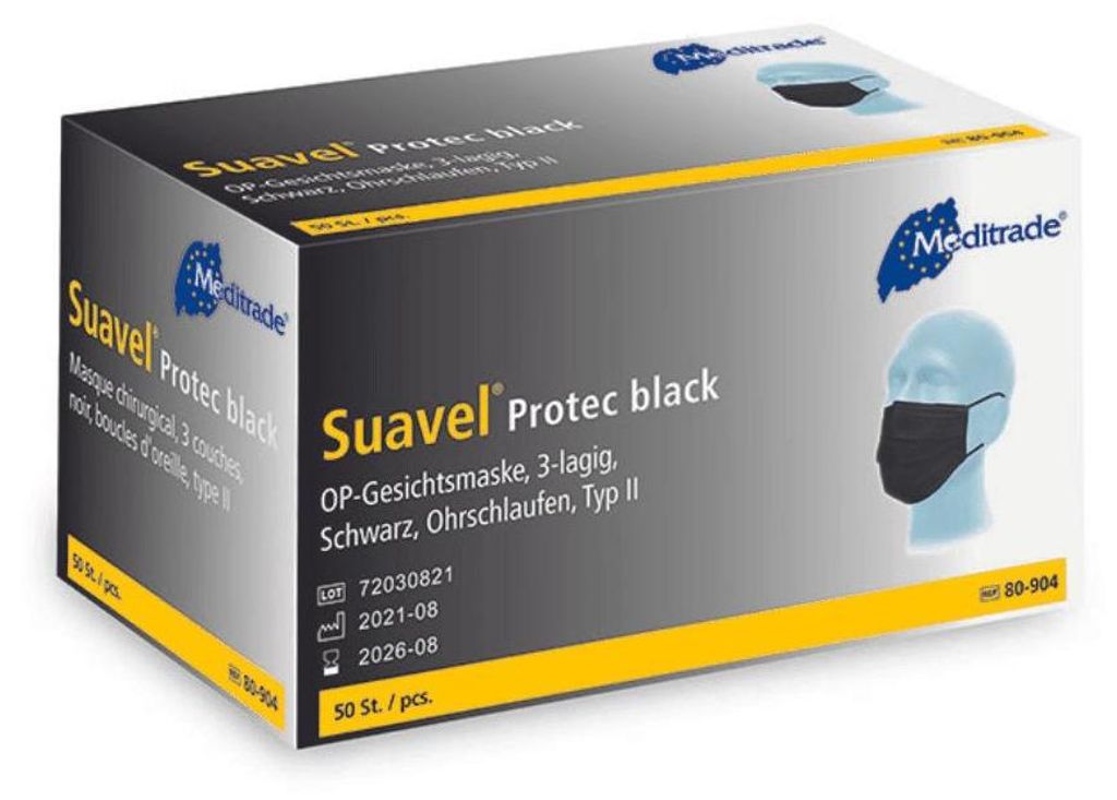 Suavel® Protec Black, OP-Maske mit elastischen Produktbild 