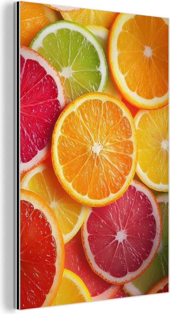 MuchoWow Wanddekoration Metall Metallbild Wandkunst 20x30 cm Obst - Bunt - Nahaufnahme MuchoWow Aluminium Gemälde - Alu Dibond Bild