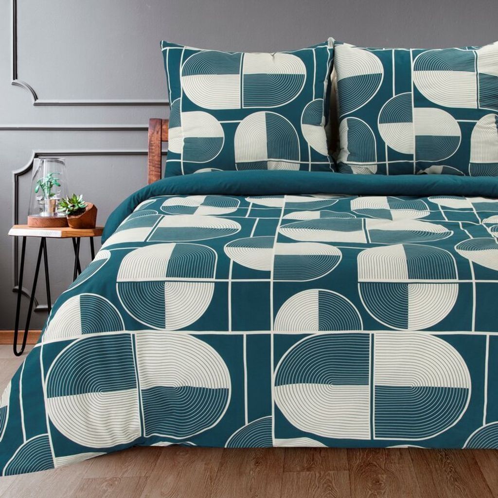 Eurofirany Bettwäschegarnitur Bettwäsche Baumwolle ELLA 09 220x200 cm 3 TLG SET: mit 2 Kissenbezüge 70x80 cm