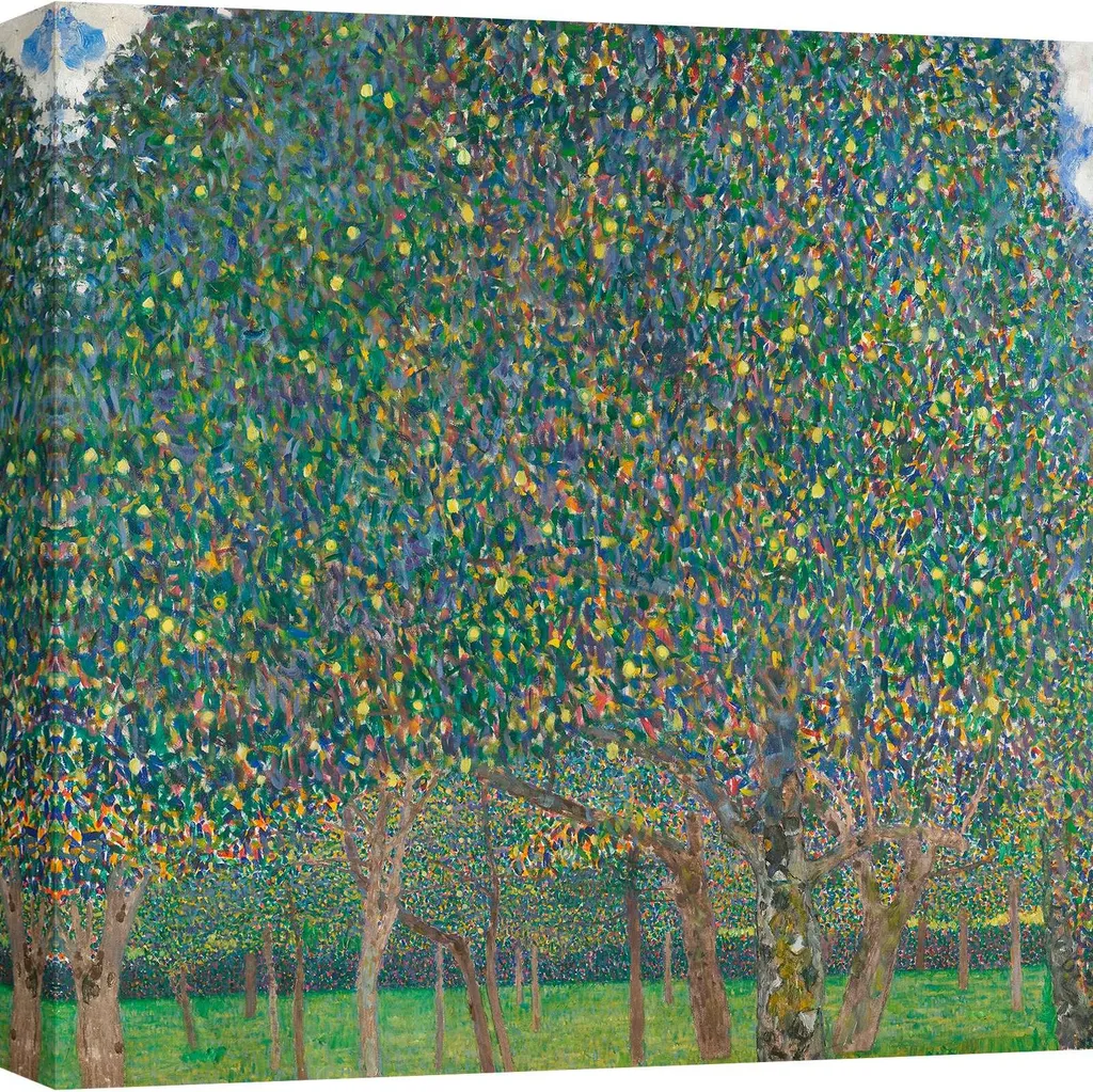 Quadro Klimt Pera 1903 Tela 40x40 cm Decorazione Parete Moderna
