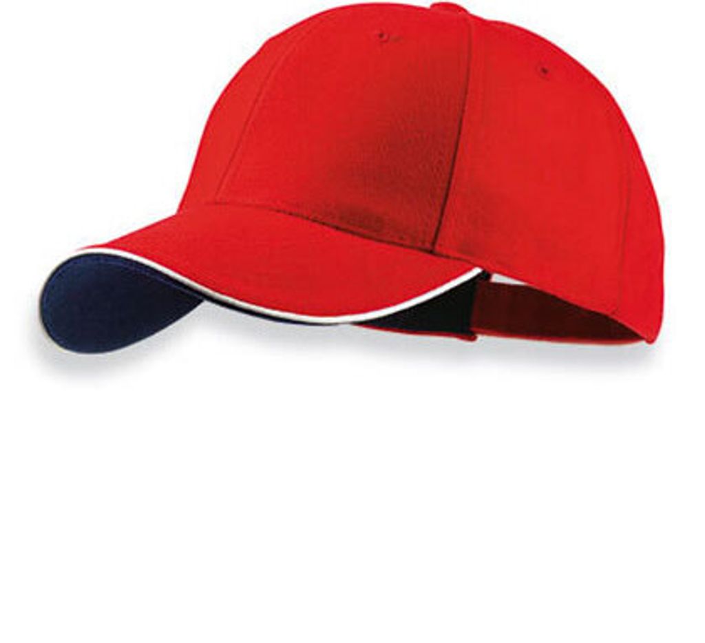 Atlantis | Pilot Piping Sandwich Cap / Kappe / Mütze / Hut - Farbe: Red/White/Navy - Größe: One Size